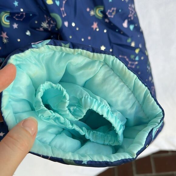 London Fog Girls Snow Pants Ski Bibs Size 4T Blue Stars - Picture 7 of 7